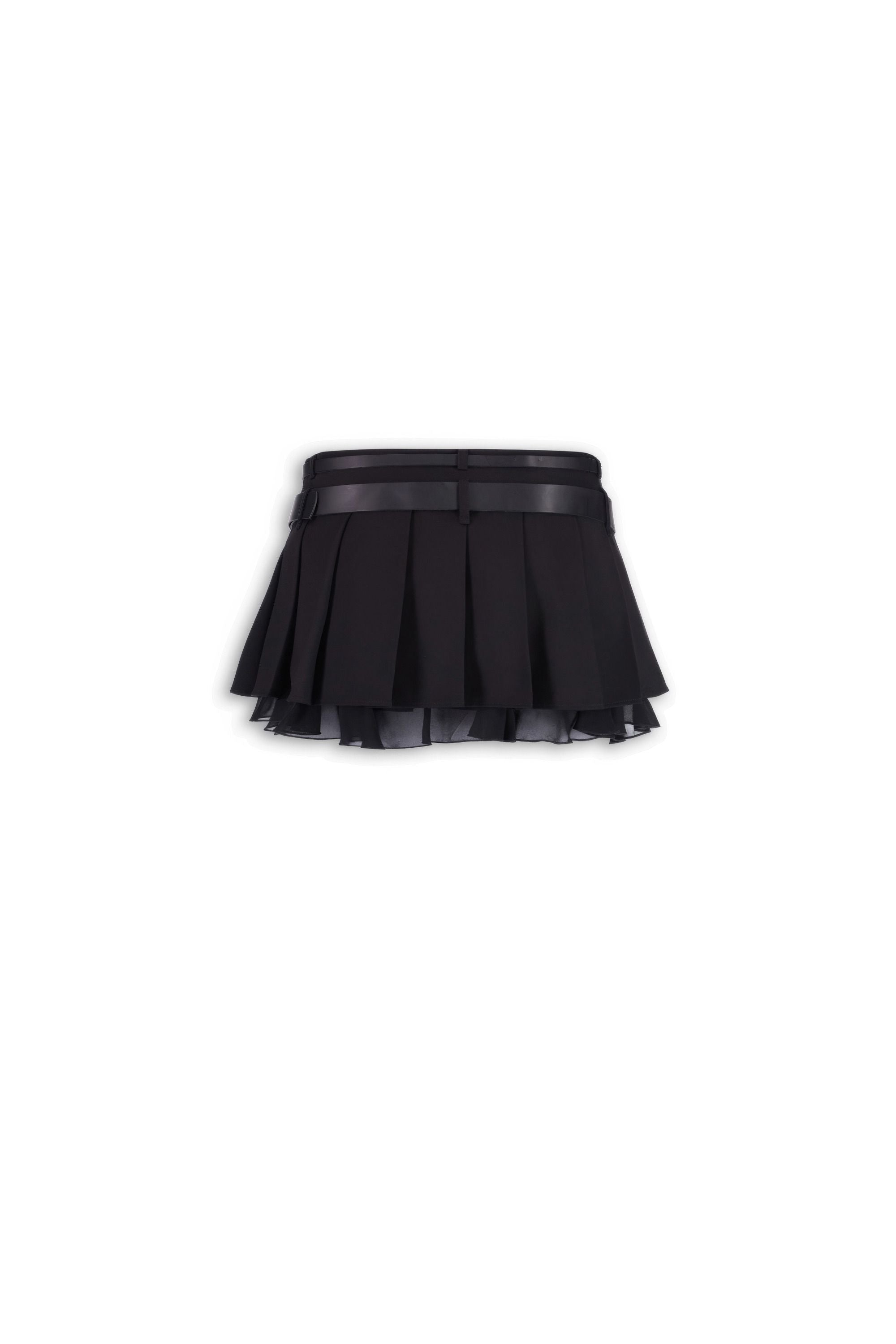 Short Pleated Black Skirt