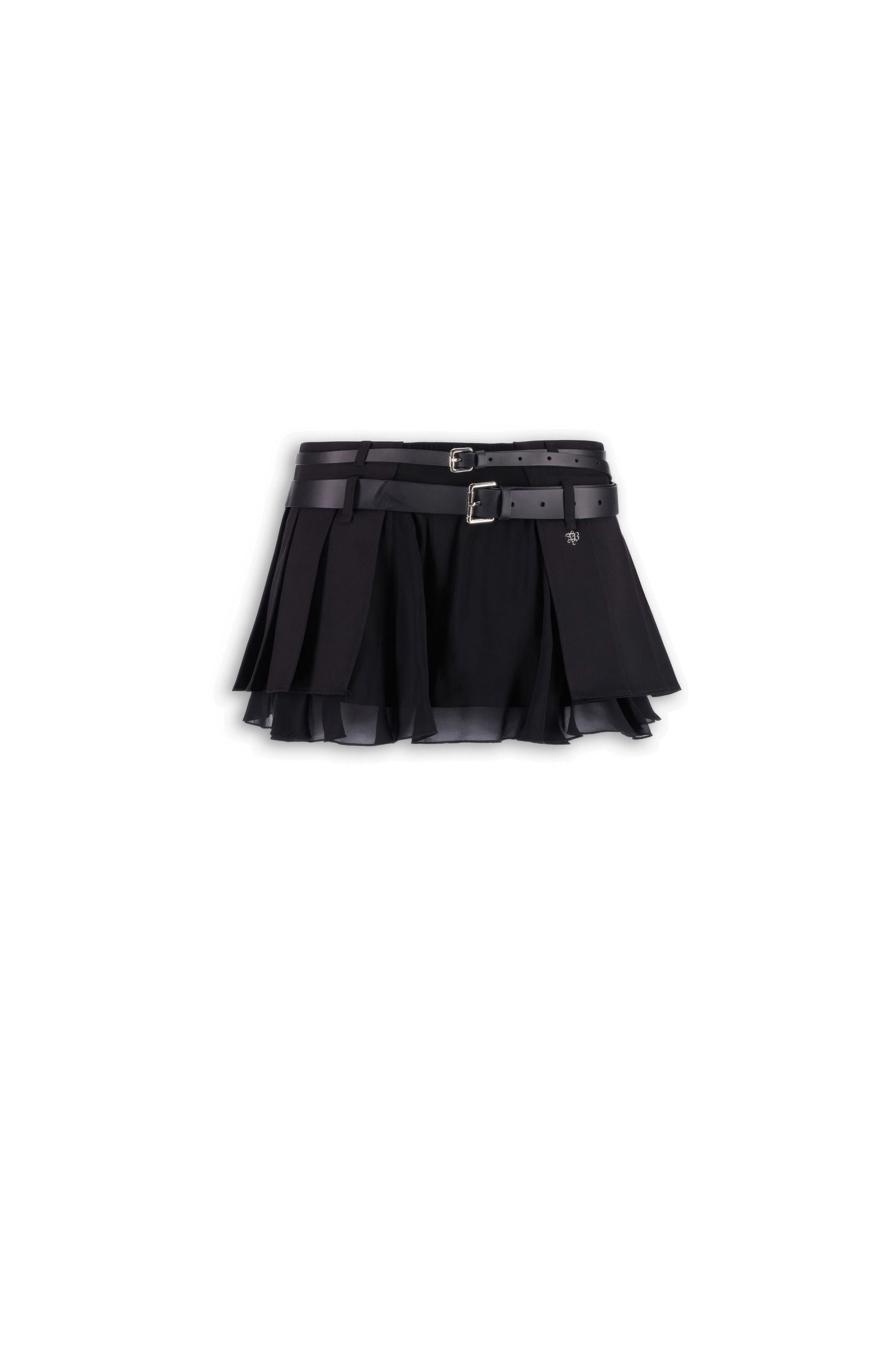 Short Pleated Black Skirt