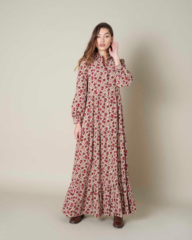 FLOWER LONG DRESS SI/1620 - Maria Pino