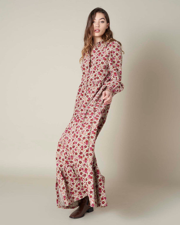 FLOWER LONG DRESS SI/1620 - Maria Pino