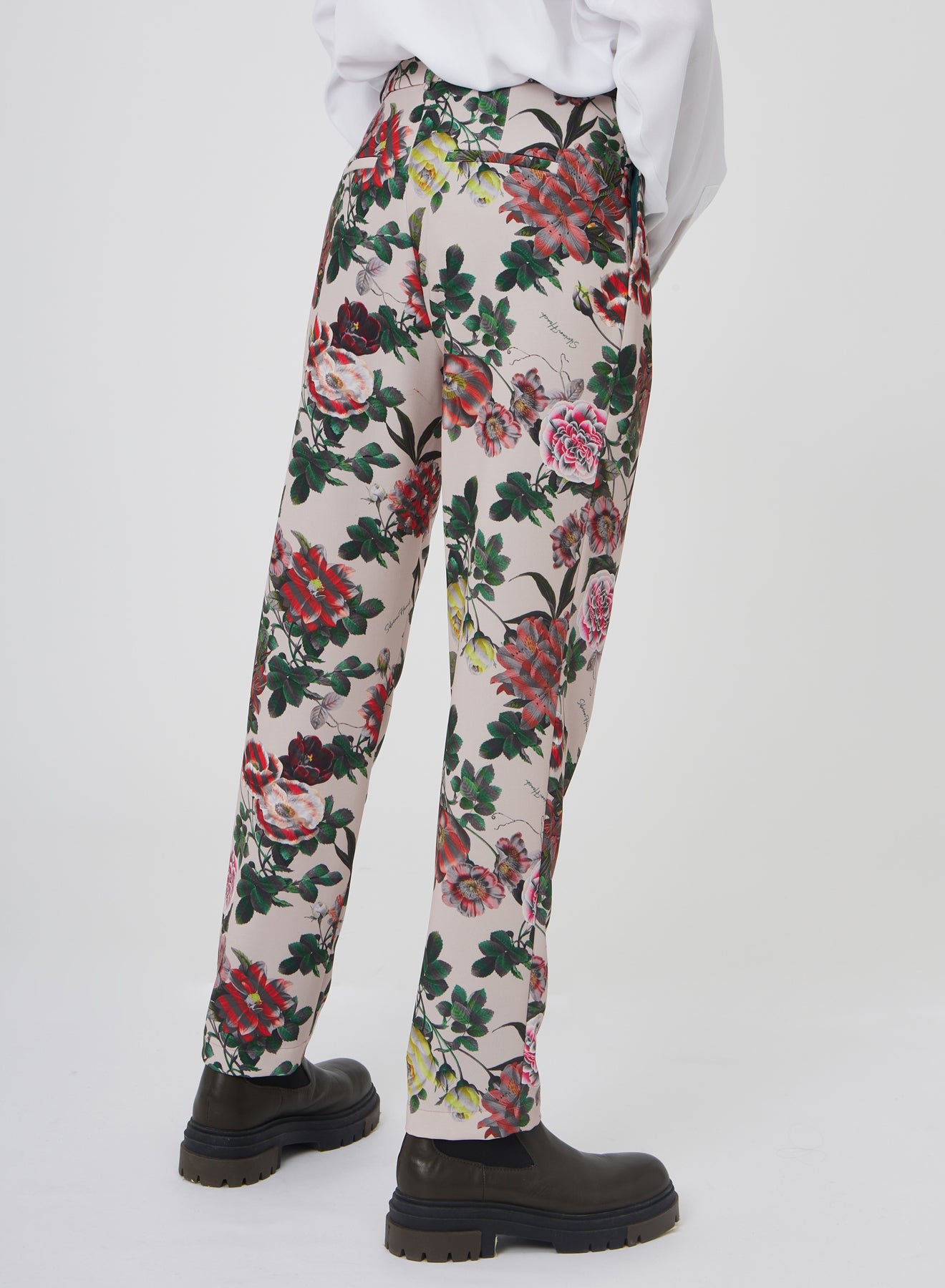 HIGH-WAISTED TROUSERS WITH FLOWERS PRINTS SI/165