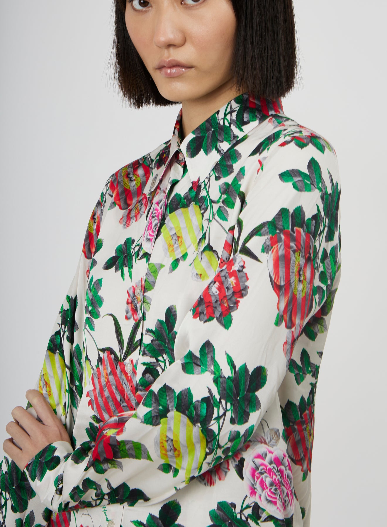 CLASSIC SHIRT WITH FLORAL PRINT SI/2239