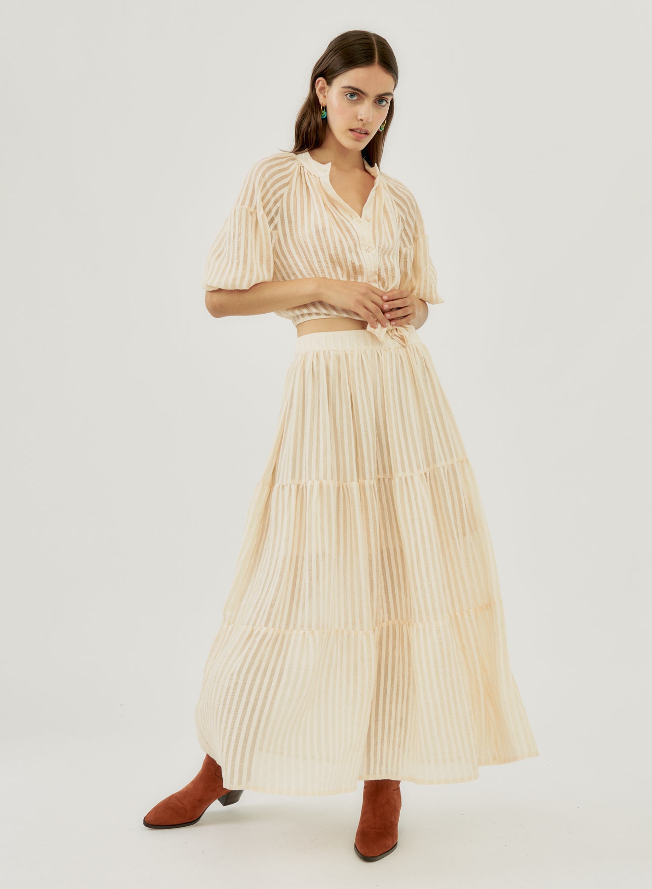 Long Skirt With Elastic Si/2224 - Maria Pino