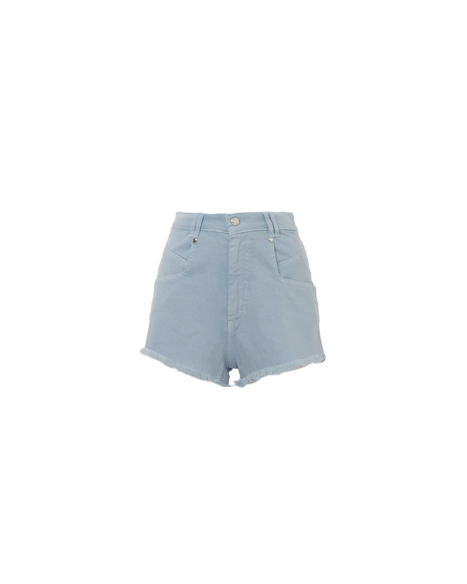 Denim Shorts With Frayed Hem Si/2320