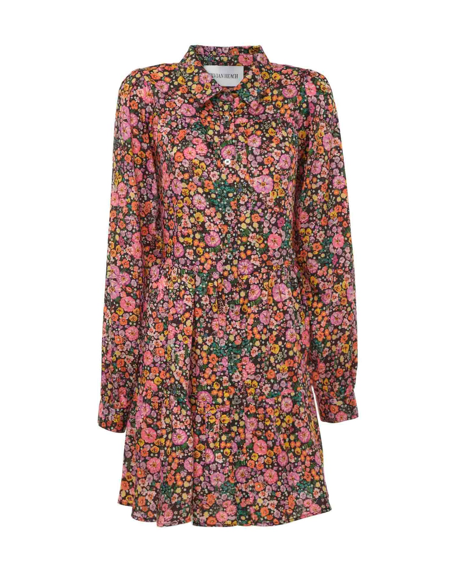 Short Floral Dress Si/2515 - Maria Pino