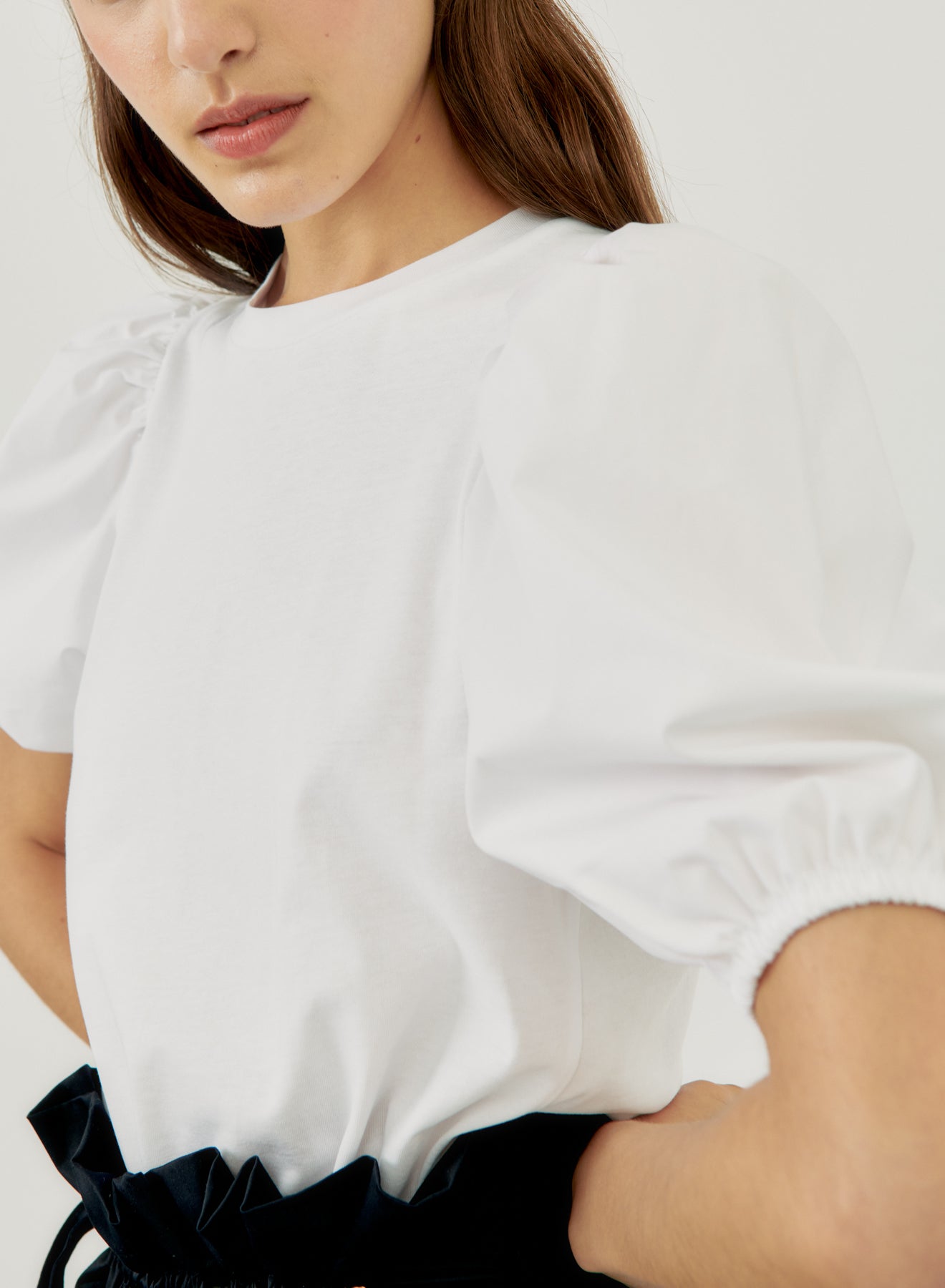 T-Shirt With Puff Sleeves Si/2535