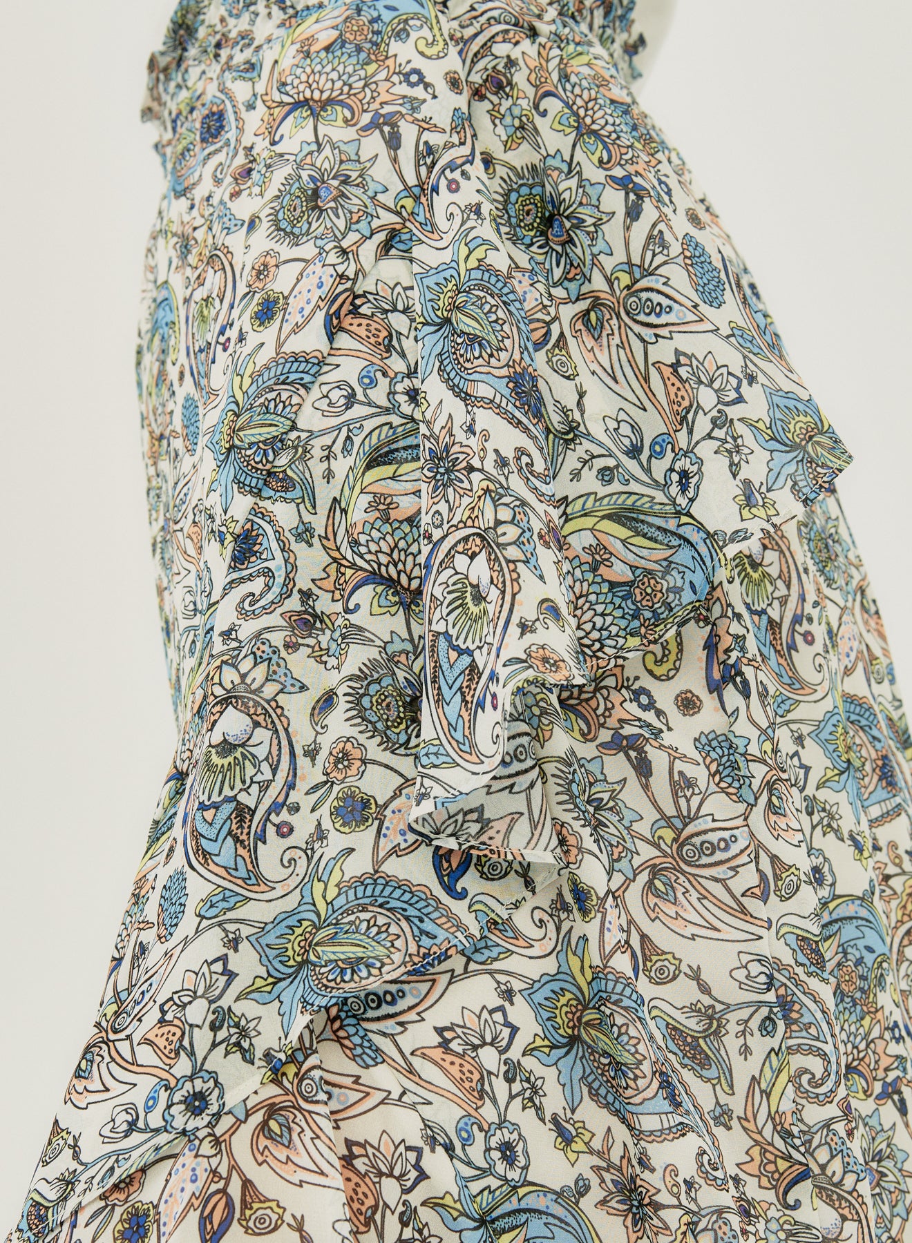 Asymmetrical Skirt With Paisley Print Si/2564 - Maria Pino