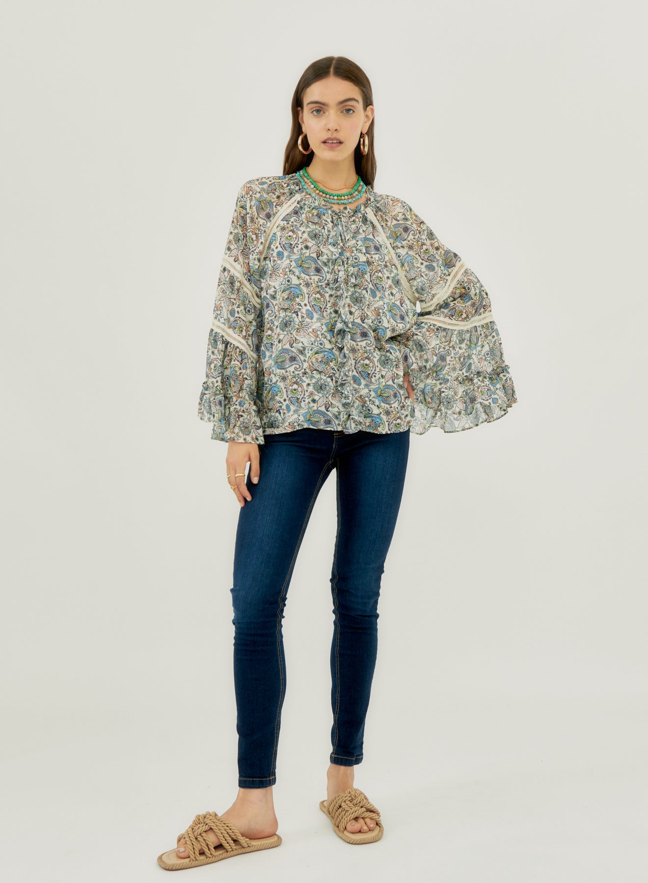 Blouse With Paisley Print Si/2565 - Maria Pino