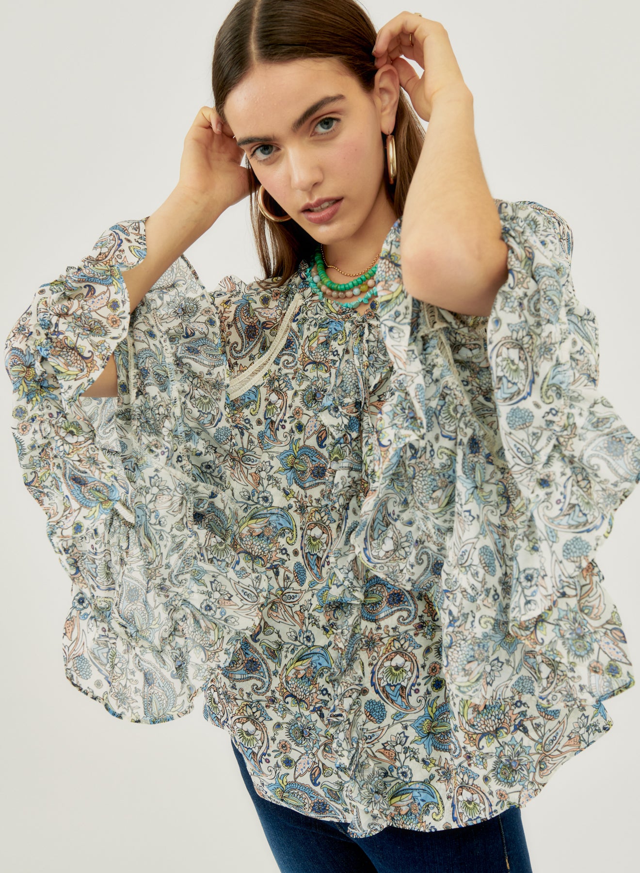 Blouse With Paisley Print Si/2565 - Maria Pino