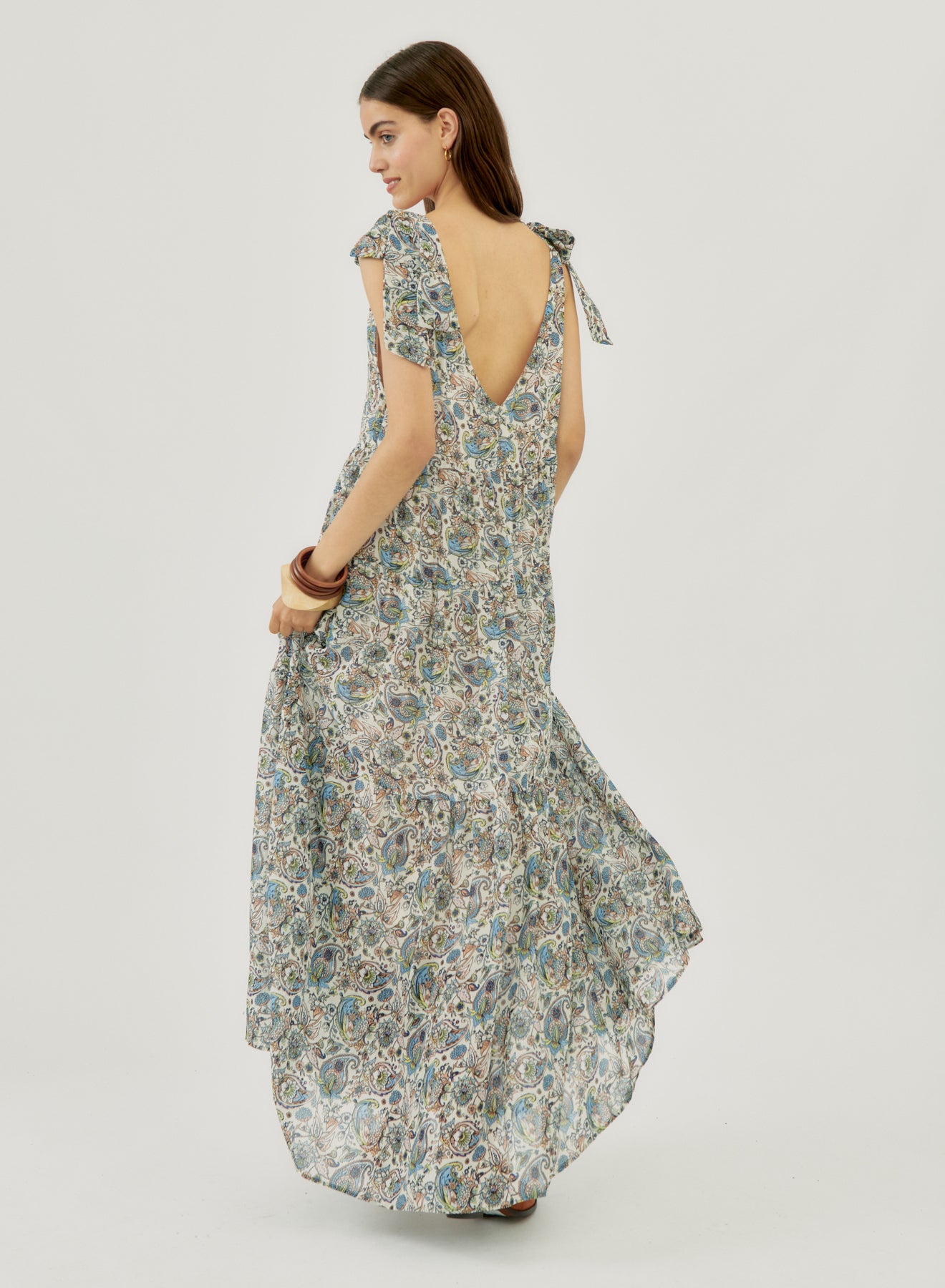 Long Dress With Paisley Print Si/2566