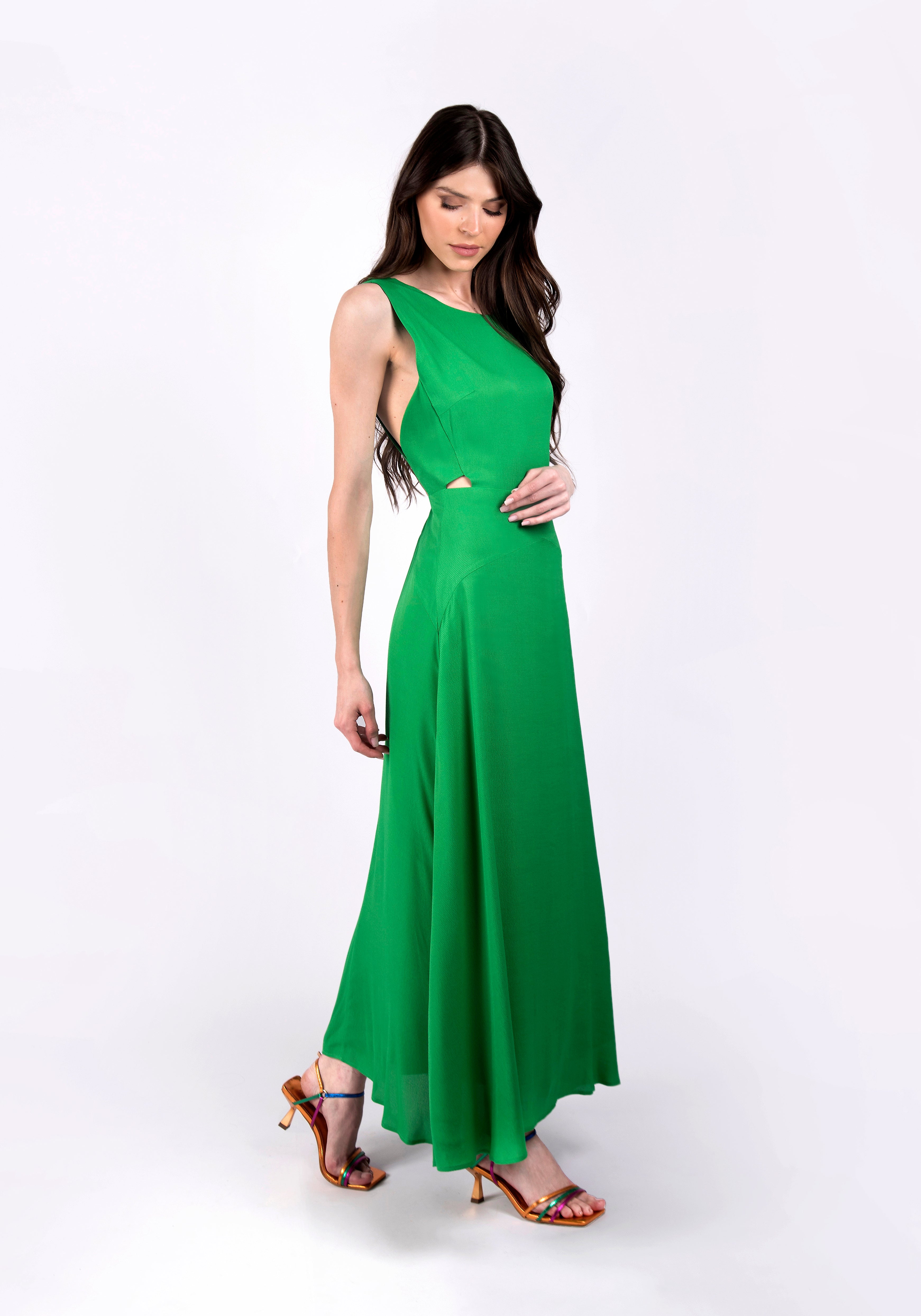 Long Dress With Neckline On The Back Si/2471